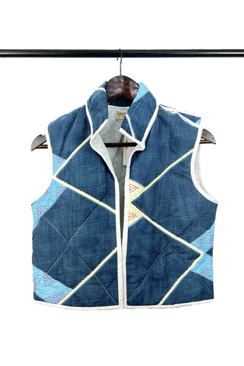 Comfy winter jacket embellish with pattern kantha stich